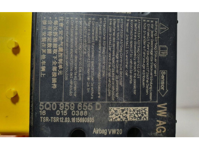Блок подушек безопасности 5Q0959655D, 5Q0959655D Volkswagen Golf VII