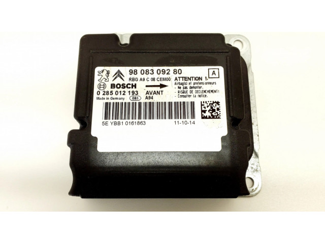 Блок подушек безопасности 9808309280, 0285012193 Peugeot 2008 I
