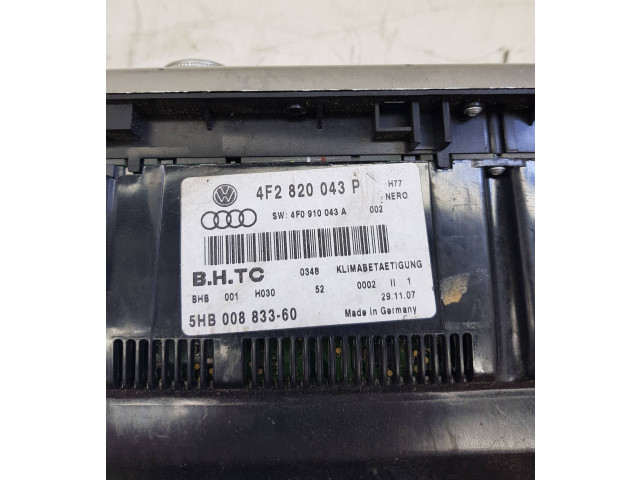Блок управления климат-контролем 4F2820043P   Audi A6 S6 C6 4F