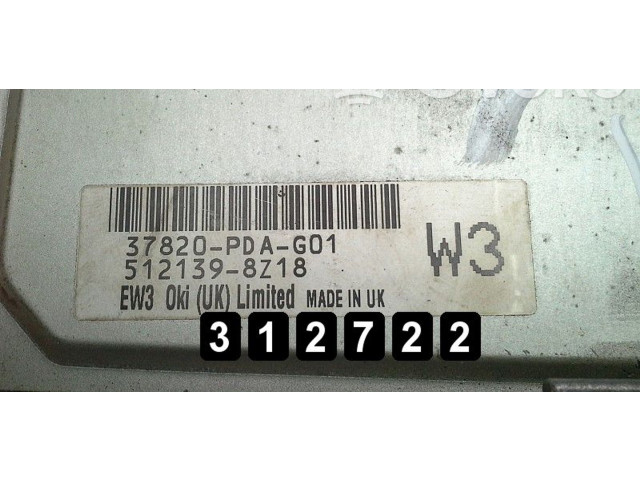 Блок управления двигателя 37820-PDA-G01 Honda Accord