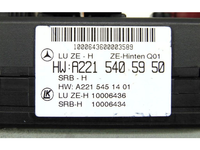 Pojistková skříňka Řídící jednotka BSM Mercede-Benz S W221 2009