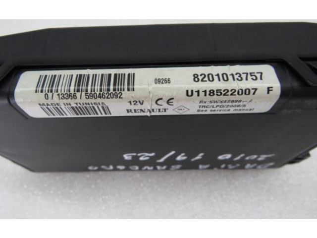 Блок комфорта 8201013757, U118522007F   Dacia Sandero   