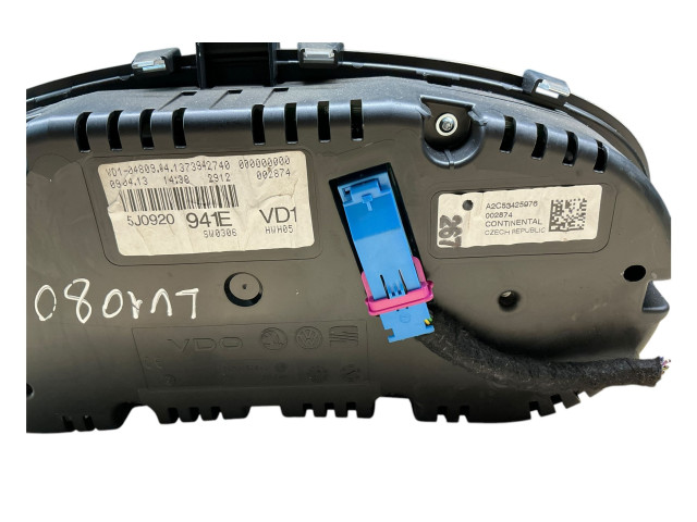 Панель приборов 5J0920941E, A2C53425976   Skoda Octavia Mk3 (5E)       