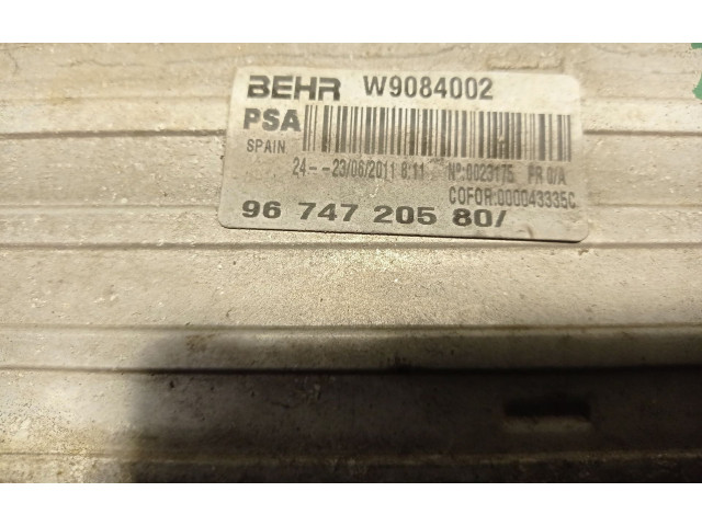 Интеркулер  9674720580, 0384P8   Citroen C4 II 