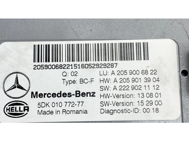 Блок комфорта A2059006822 Mercedes-Benz C W205