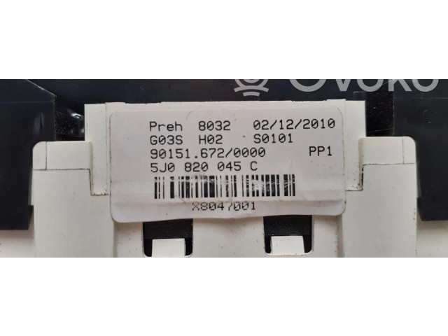 Блок управления климат-контролем 5J0820045C   Skoda Fabia Mk2 (5J)