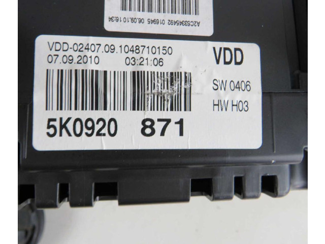 Панель приборов 5k0920871 Volkswagen Golf VI