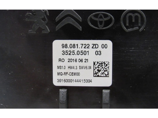 Блок управления климат-контролем 98340416ZD, 98340416ZD Opel Combo E