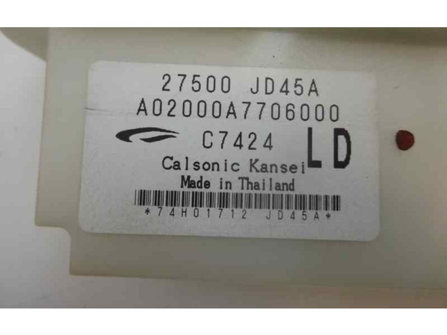 Řídící jednotka 27500JD45A Nissan Qashqai 2007