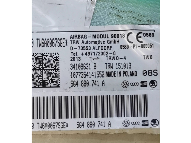 Боковая подушка безопасности 5G4880741A, 34109631B   Volkswagen Golf VII
