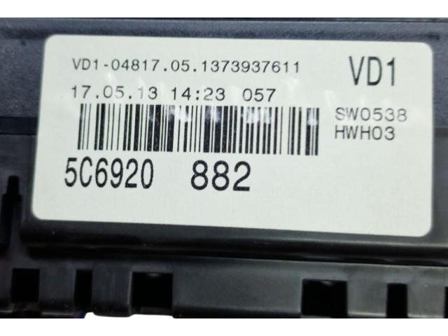 Панель приборов 5C6920882 Volkswagen Jetta VI