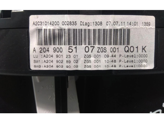 Панель приборов A2049005107 Mercedes-Benz GLK (X204)
