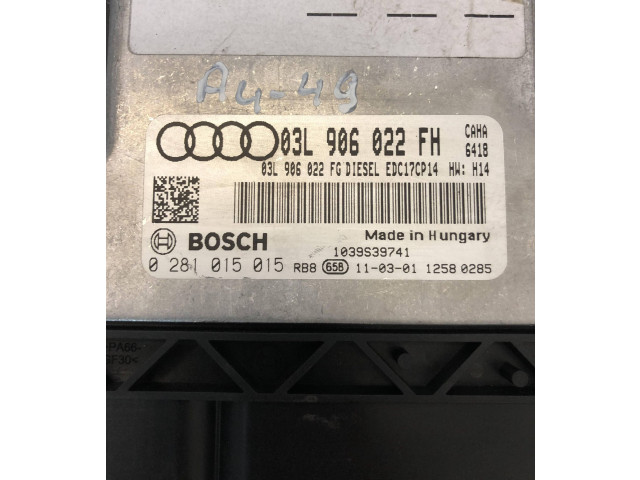 Řídící jednotka 03L906022FH, 0281015015 Audi A6 Allroad C6 2011