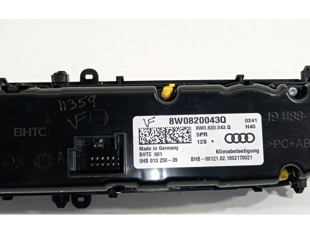 Блок управления климат-контролем 8W0820043Q Audi A5