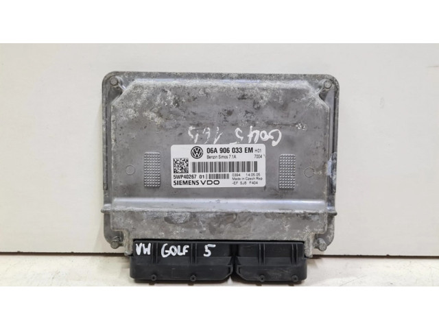 Блок управления двигателя 06A906033EM, 5WP4026701 Volkswagen Golf V