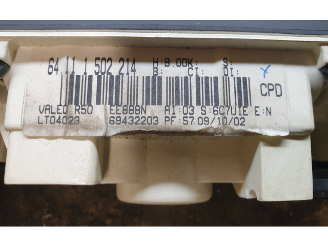 Блок управления климат-контролем 64111502214, LT04023   Mini One  Cooper R50  53