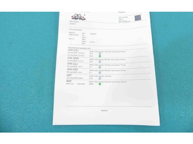 Vstřikovač 0445110158, IMPRK1268227 Audi A8 S8 D3 4E