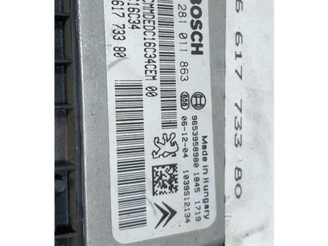 Блок управления 9661773380, 0281011863   Citroen C4 I