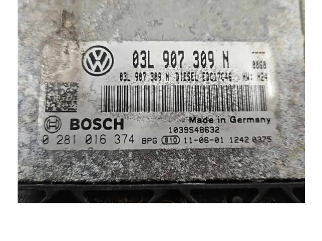 Блок управления двигателя 03L907309N, 0281016374   Volkswagen PASSAT B7