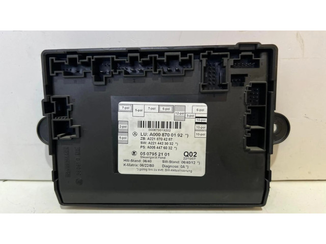 Řídící jednotka A0008700192, MODULOELECTRONICO Mercedes-Benz S W221