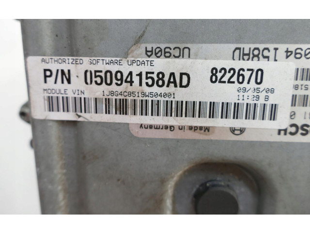 Блок управления двигателя P05094158AD Jeep Cherokee