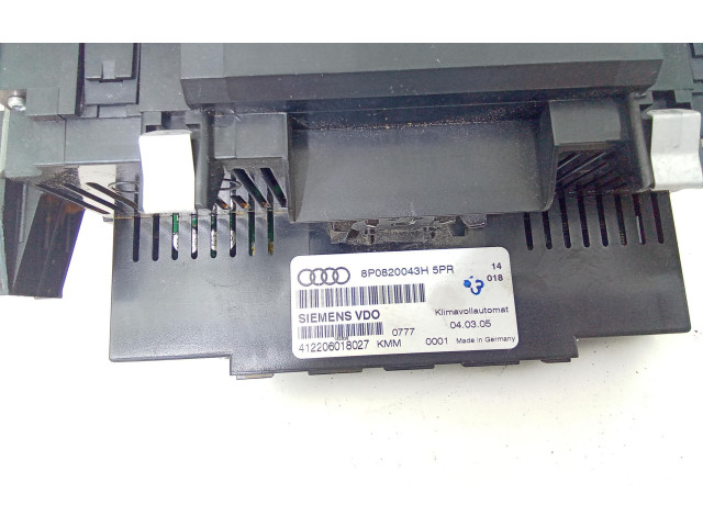Блок управления климат-контролем 8p0820043h, 8P0820043H Audi A3 S3 8P