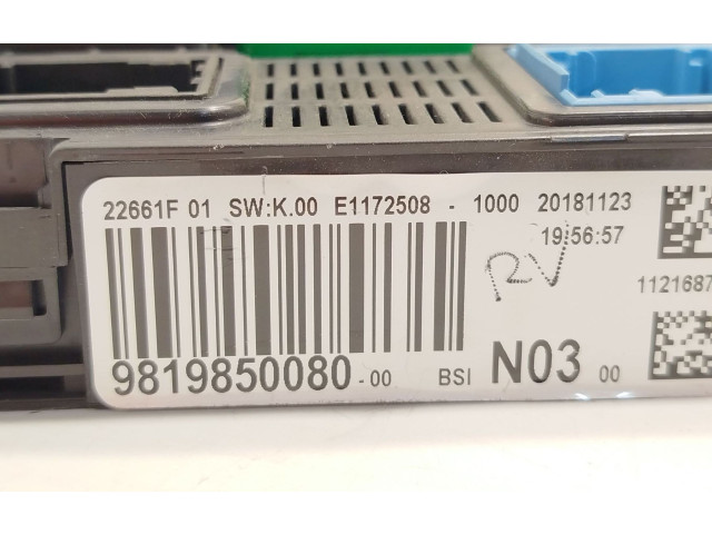 Модуль управления BSM 9819850080, 1663368780 Peugeot 2008 I для двигателя HN05