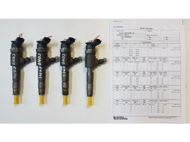 Комплект форсунок 0445110489, CV6Q9F593AA    Ford Transit -  Tourneo Connect для дизельного двигателя GV6Q6006AA 1.5