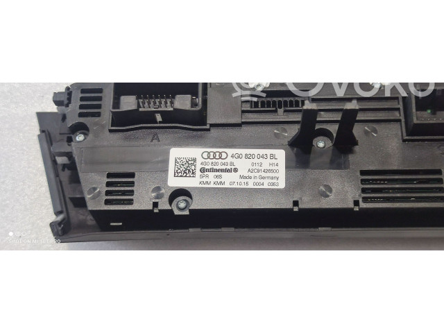 Блок управления климат-контролем 4G0820043 Audi A6 S6 C7 4G