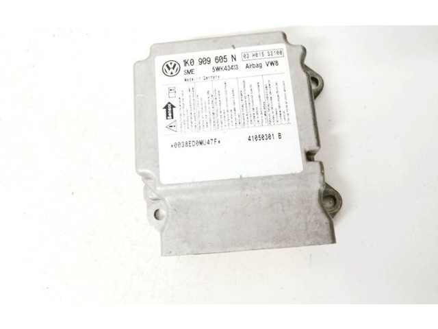 Блок подушек безопасности 1K0909605n, 5WK43413   Skoda Octavia Mk2 (1Z)