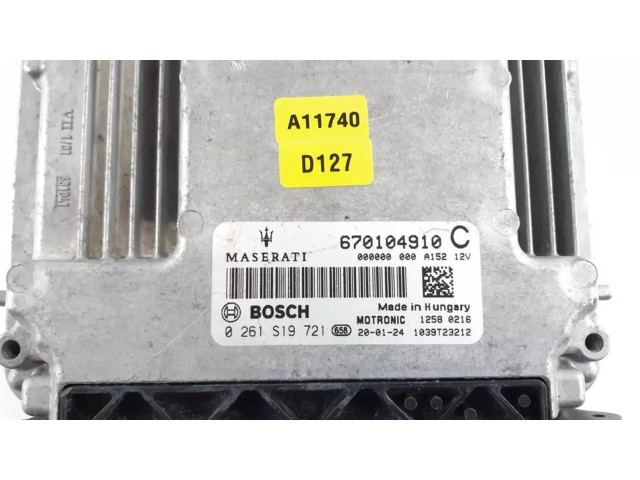 Řídící jednotka 670104910, 0261S19721 Maserati Levante 2020