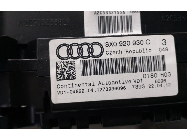 Панель приборов 8X0920930C, A2C53321556   Audi A1       