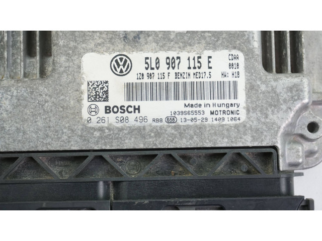 Блок управления двигателя 5L0907115E, 0261S08496 Skoda Yeti (5L)