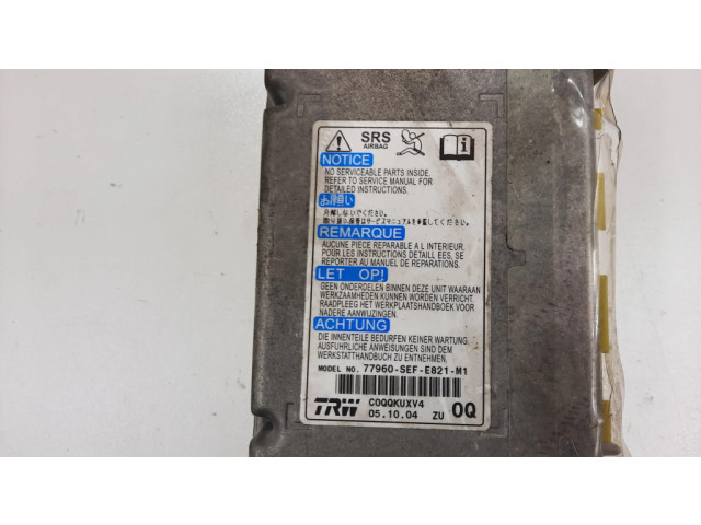 Блок подушек безопасности 77960SEF Honda Accord