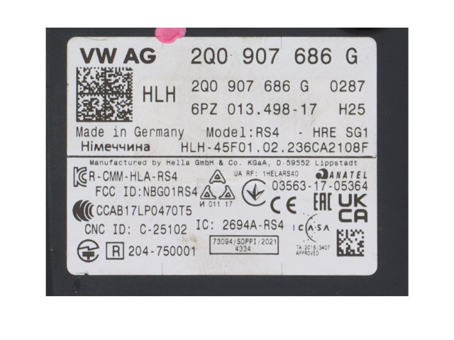 Датчик слепых зон 2Q0907686G Cupra Leon