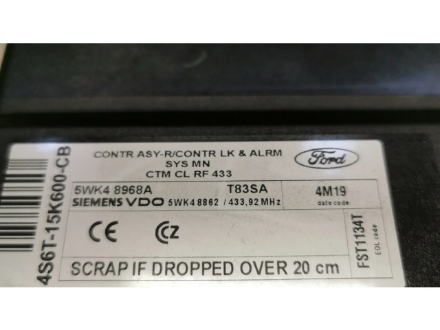 Блок комфорта 4S6T15K600CB, 5WK48968A Ford Fiesta