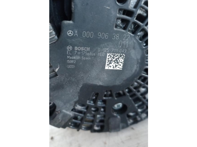 Генератор A0009063822, A0009063822   Mercedes-Benz A W176      