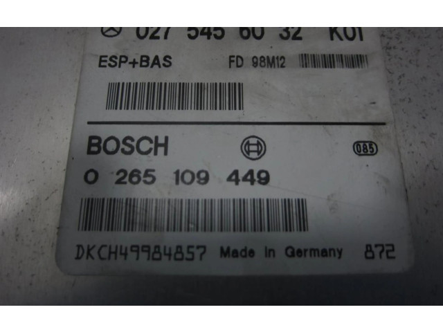 Блок управления АБС 0275456032K01   Mercedes-Benz A W168