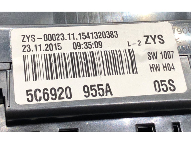 Панель приборов 5C6920955A Volkswagen Jetta VI