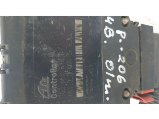 Блок АБС 962862638B, 9630135080   Peugeot  206  1998-2009 года