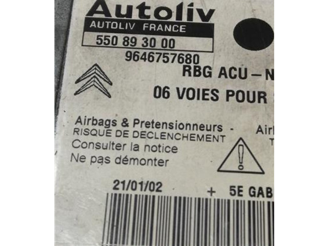 Блок подушек безопасности 9646757680, 9646757680   Citroen Saxo