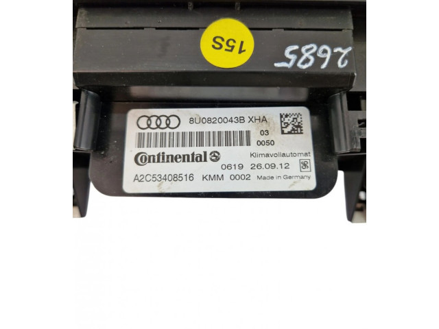 Блок управления климат-контролем 8U0820043B, A2C53408516   Audi Q3 8U