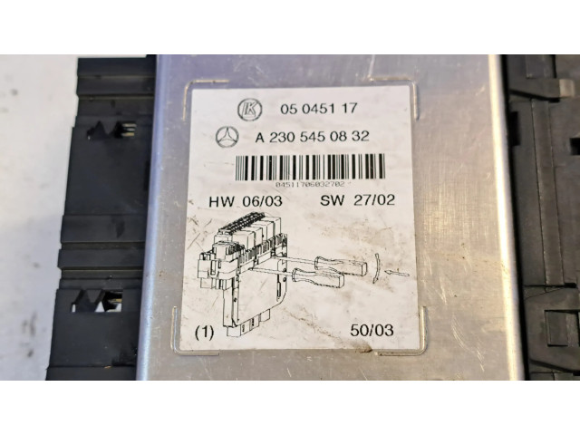 Pojistková skříňka A2305450832, 05045117 Mercedes-Benz SL R230 2010