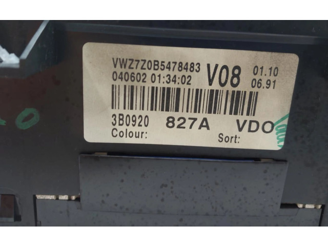 Панель приборов 3B0920827A   Volkswagen PASSAT       