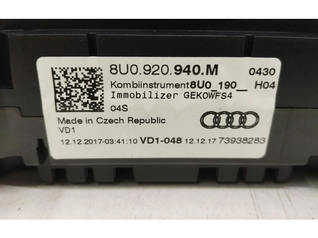 Панель приборов 8U0920940M Audi Q3 8U