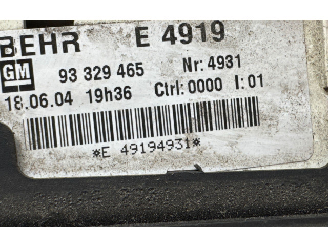 Блок управления климат-контролем 93329465, 49194931   Opel Meriva A