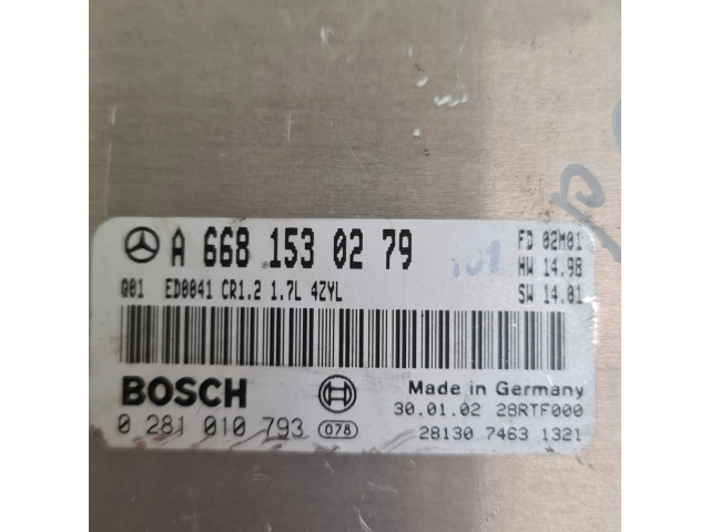 Řídící jednotka A6681530279, 28RTF000 Mercedes-Benz A W168 2003