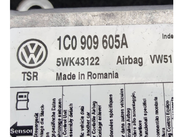 Блок подушек безопасности 1C0909605A, 5WK43122   Volkswagen Transporter - Caravelle T5