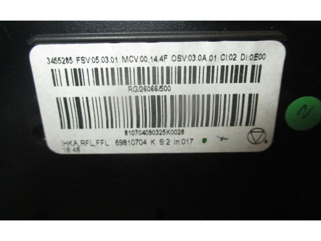 Блок управления климат-контролем 69810704, 3455285 Mini One Cooper Coupe R56