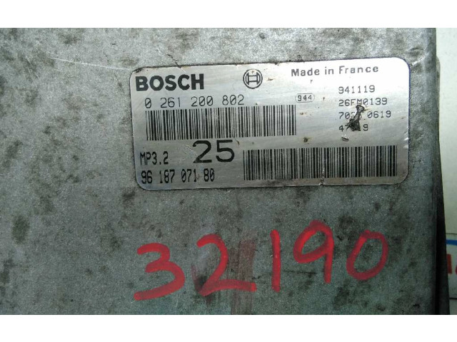 Řídící jednotka 9618707180, 32190 Peugeot 806 1996
